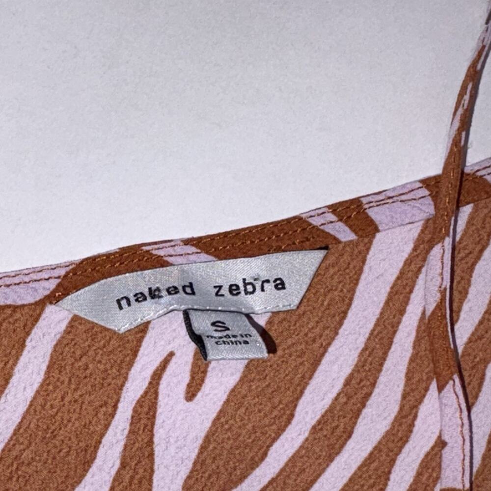 Women's Naked Zebra Lightweight Animal‎ Print Tank Top - Picture 3 of 6